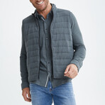 Fleece Puffer Vest // Charcoal (XL)