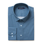 Ring Geo Print Button-Up Shirt // Slate Blue (XL)