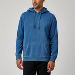 Garment Washed Hoodie // Denim Blue (L)