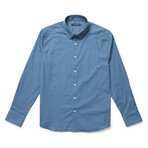 Ring Geo Print Button-Up Shirt // Slate Blue (XL)