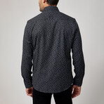 Accent Ditsy Print Button-Up Shirt // Black (M)