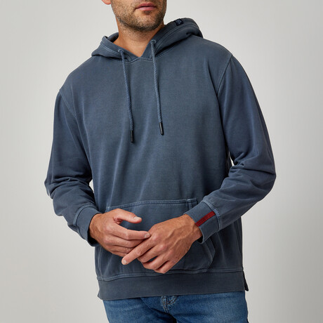 Garment Washed Hoodie // Navy (XS)