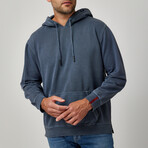 Garment Washed Hoodie // Navy (M)