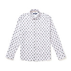 Chandelier Print Button-Up Shirt // White (L)