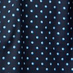 Painted Dot Print Button-Up Shirt // Navy (3XL)