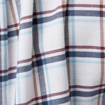 Plaid Drytouch Button-Up Shirt // White (M)