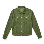 Antique Washed Stretch Corduroy Jacket // Sage (XS)