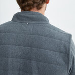 Fleece Puffer Vest // Charcoal (XL)