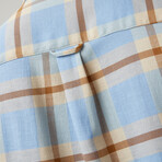 Plaid Drytouch Button-Up Shirt // Light Blue (XS)