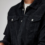 Antique Washed Stretch Corduroy Jacket // Black (XS)