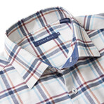 Plaid Drytouch Button-Up Shirt // White (M)