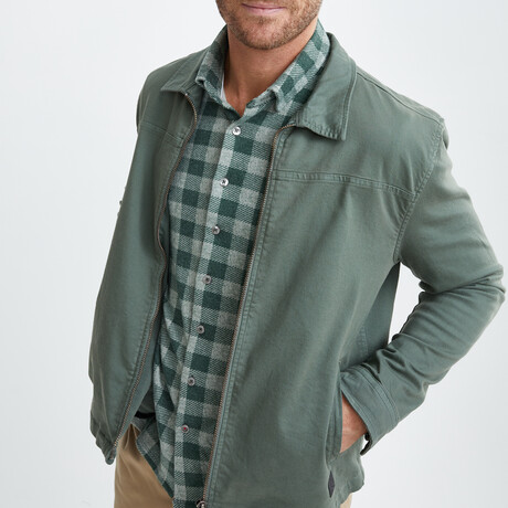 Antique Wash Stretch Jacket // Olive (XS)