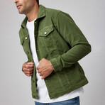 Antique Washed Stretch Corduroy Jacket // Sage (XS)