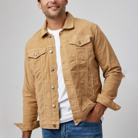 Antique Washed Stretch Corduroy Jacket // Brown (XS)