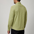 Knit Slub Jersey Button-Up Shirt // Sage (2XL)