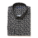 Bicycle Print Button-Up Shirt // Black (3XL)