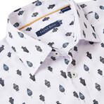 Chandelier Print Button-Up Shirt // White (L)