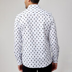 Chandelier Print Button-Up Shirt // White (L)