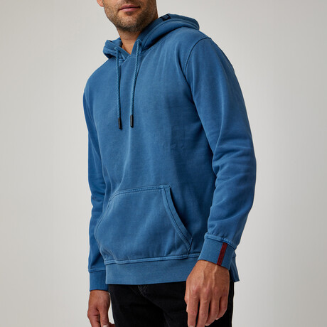 Garment Washed Hoodie // Denim Blue (XS)