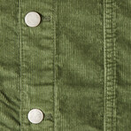 Antique Washed Stretch Corduroy Jacket // Sage (XS)