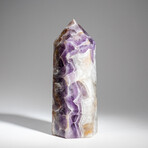 Genuine Polished Chevron Amethyst Crystal Point From Brazil