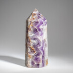 Genuine Polished Chevron Amethyst Crystal Point From Brazil