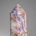 Genuine Polished Chevron Amethyst Crystal Point From Brazil