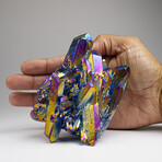 Genuine Rainbow Aura Quartz Crystal Cluster // 546.4 grams