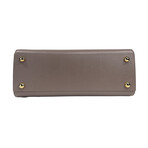 Burberry Small Banwell Mix Material Mink Tote // Gray