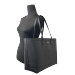 Burberry Pebbled Leather Medium London Tote // Black