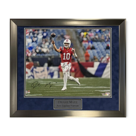 Drake Maye // New England Patriots // Autographed Photograph + Framed