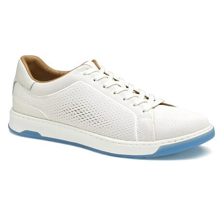 Daxton Knit Lace-Up Sneakers // White (8)