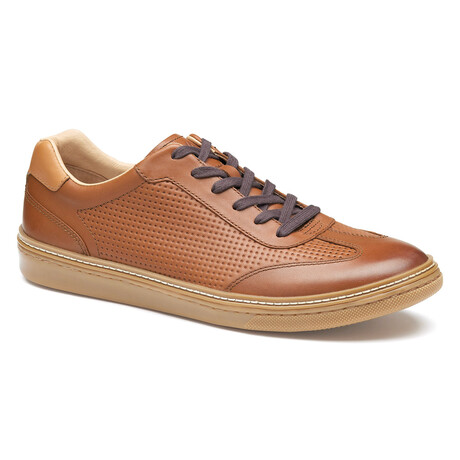 McGuffey T-Toe Leather Sneakers // Tan (8)