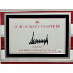 Donald Trump Autographed 2025 Inauguration USA Flag Framed w/ Actual Newspaper