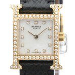 Hermes H Mini Diamond Quartz // HH1.171 // Pre-Owned