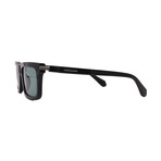 Men's // Ferragamo SF2015S 001 Square Sunglasses // Black + Green