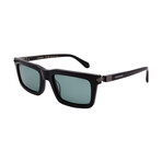 Men's // Ferragamo SF2015S 001 Square Sunglasses // Black + Green