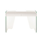Archie Office Desk (White High Gloss)