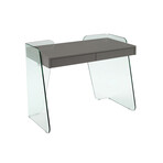 Archie Office Desk (White High Gloss)