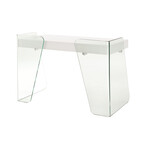Archie Office Desk (White High Gloss)