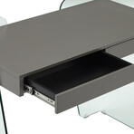 Archie Office Desk (White High Gloss)