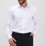 Solid Button-Up Shirt // White (2XL)