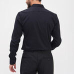 Patterned Button-Up Shirt // Black (2XL)