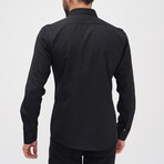 Placket Detail Button-Up Shirt // Black (XL)