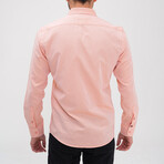 Placket Detail Button-Up Shirt // Light Orange (2XL)