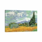 A Wheatfield With Cypresses, September 1889 (National Gallery, London) by Vincent van Gogh (18"H x 26"W x 1.5"D)