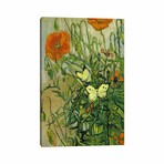 Butterflies and Poppies by Vincent van Gogh (26"H x 18"W x 1.5"D)