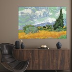 A Wheatfield With Cypresses, September 1889 (National Gallery, London) by Vincent van Gogh (18"H x 26"W x 1.5"D)