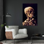 Head Of A Skeleton With Burning Cigarette, c. 1885-1886 by Vincent van Gogh (26"H x 18"W x 0.75"D)