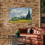 Wheat Field With Cypresses, June-July 1889 (Metropolitan Museum Of Art, NYC) by Vincent van Gogh (18"H x 26"W x 0.75"D)